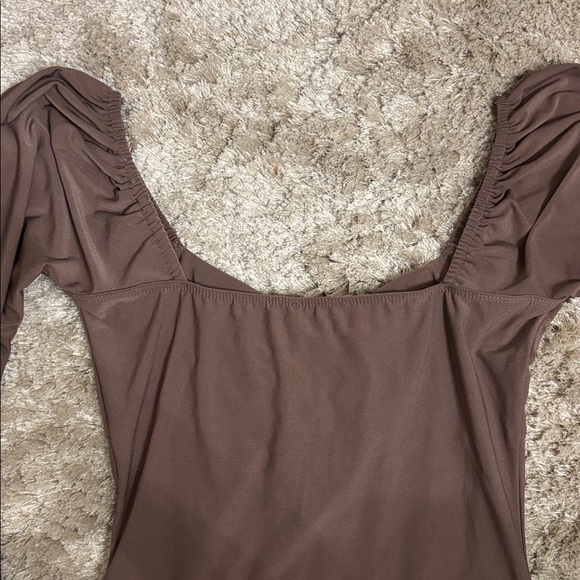 Better Be Taupe Bodycon Mini Dress Sz M NWOT - Picture 4 of 9